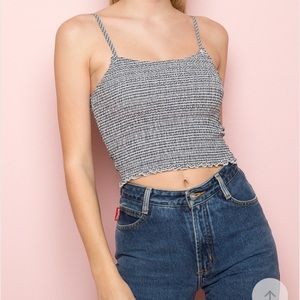 brandy melville smocked tank top